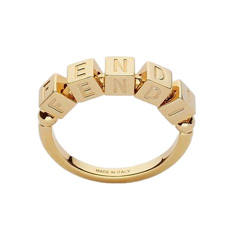 fendi mens gold ring|gold fendigraphy ring.